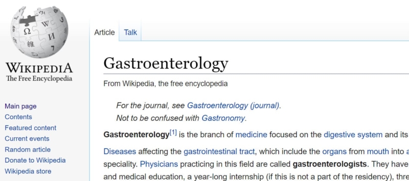 wikipedia page for medical practices