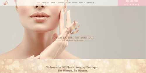 plastic surgery website design 1