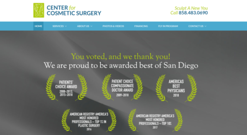 plastic surgery website design 8